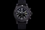 Breitling 45MM Excellent High-Temerature Resistance Black Bracelet Watch breitling bentley replica